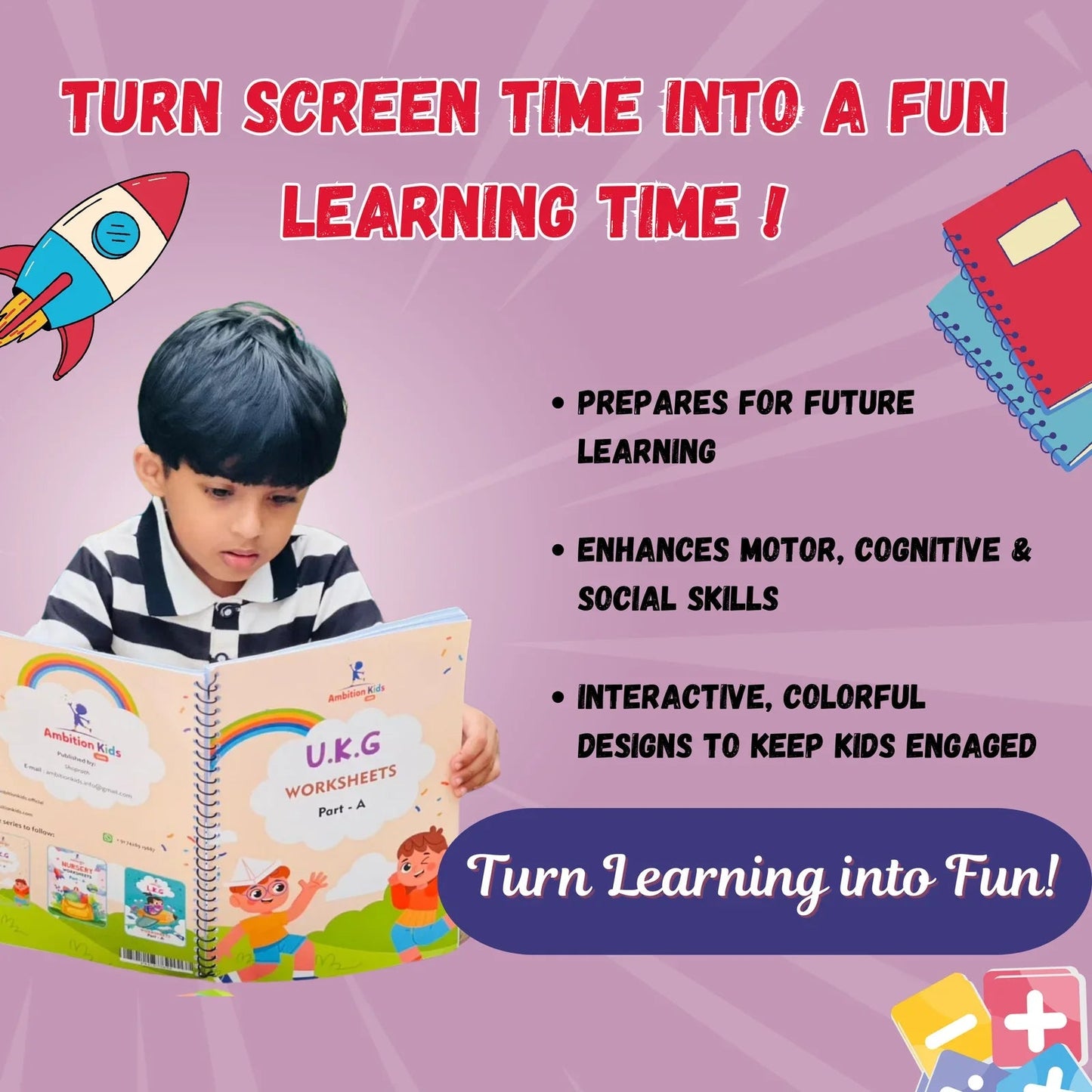 UKG Hard Copy Kids Worksheets - Ambition Kids