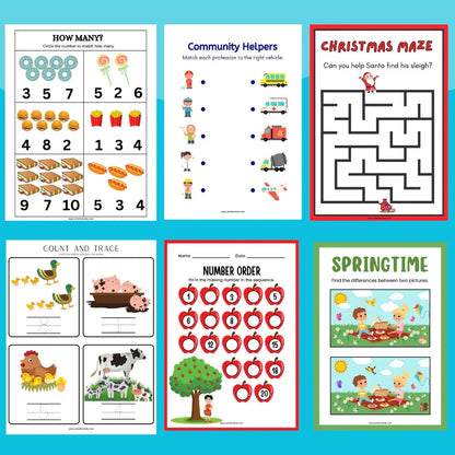 200+ Kids Worksheet Activities - Ambition Kids