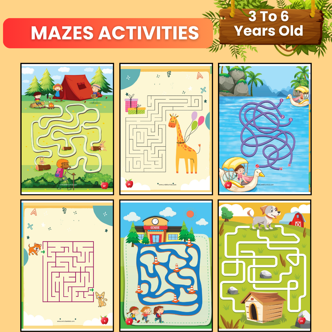 Dot-to-Dot, Mazes, & Fun with Numbers (Age 3-6) - Ambition Kids