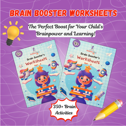 Age 4+ Brain Booster Worksheets (350+ Activities) - Ambition Kids
