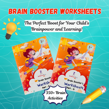 Age 3+ Brain Booster Worksheets (350+ Activities) - Ambition Kids