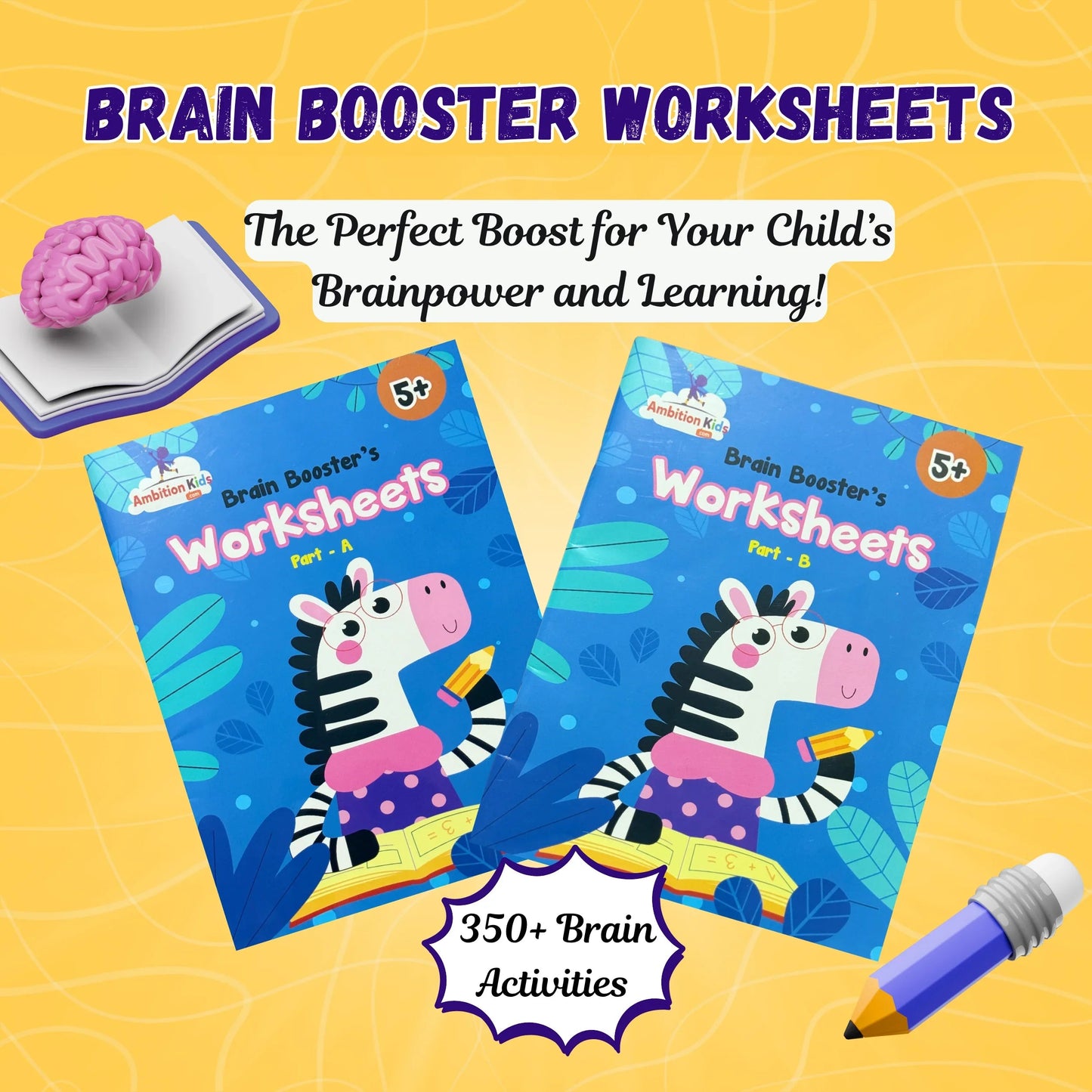 Age 5+ Brain Booster Worksheets (350+ Activities) - Ambition Kids