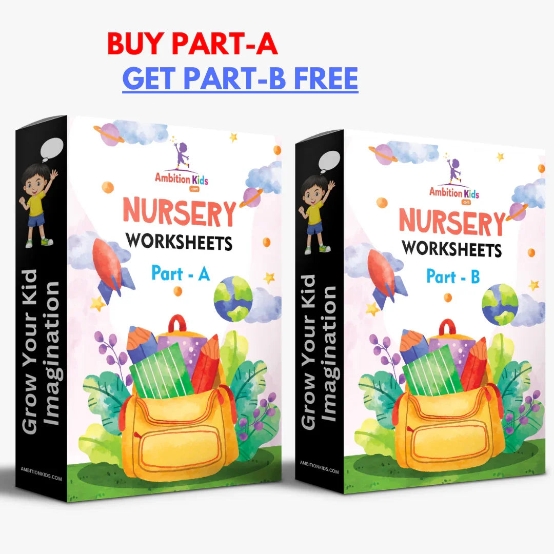 Nursery Hard Copy Kids Worksheets - Ambition Kids