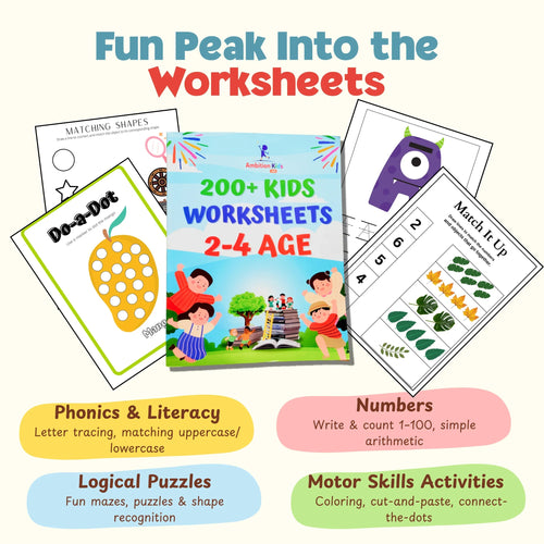 200+ Kids Worksheet Activities - Ambition Kids