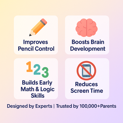 ✨ LKG & Brain Booster Worksheets – 4-Book Set (Ages 4–5) - Ambition Kids