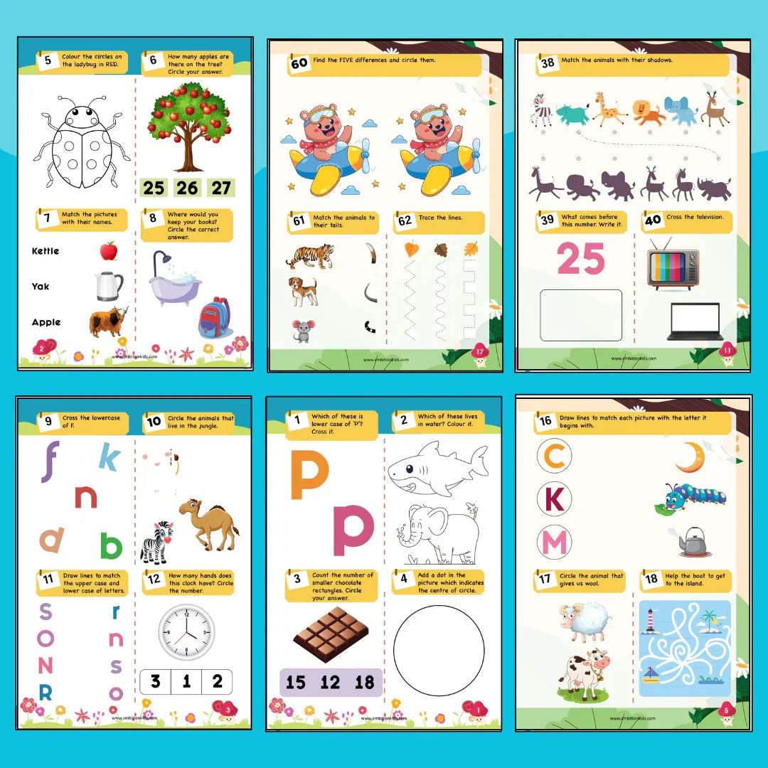 Age 4+ Brain Booster Worksheets (350+ Activities) - Ambition Kids