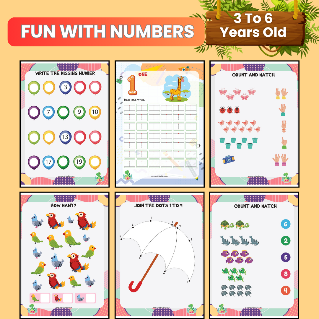 Dot-to-Dot, Mazes, & Fun with Numbers (Age 3-6) - Ambition Kids