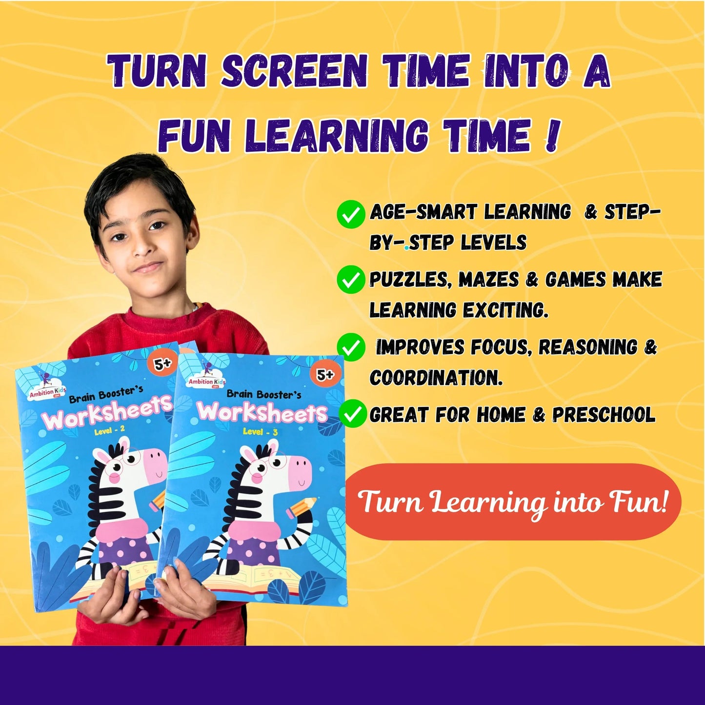 Age 5+ Brain Booster Worksheets (350+ Activities) - Ambition Kids