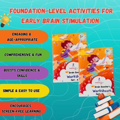 Age 3+ Brain Booster Worksheets (350+ Activities) - Ambition Kids