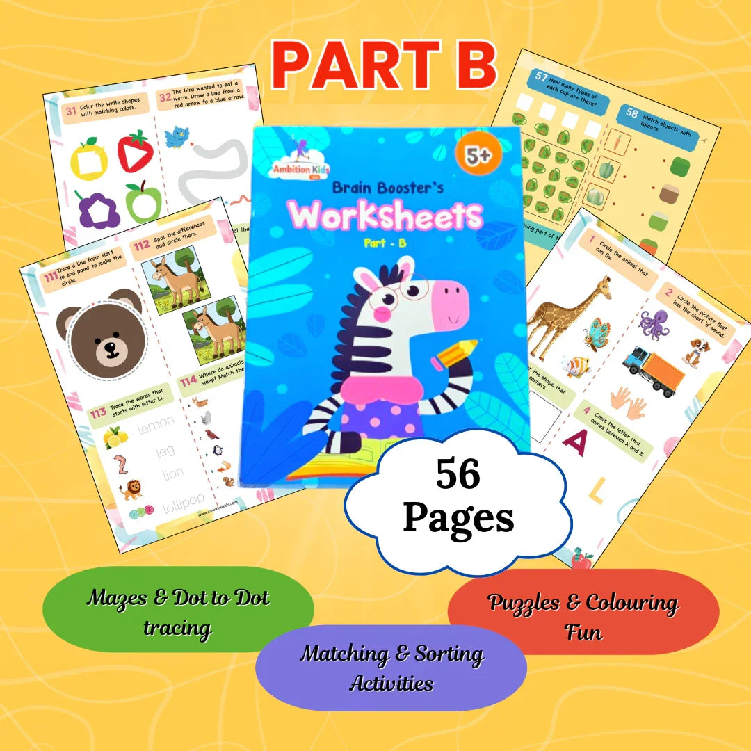 Age 5+ Brain Booster Worksheets (350+ Activities) - Ambition Kids