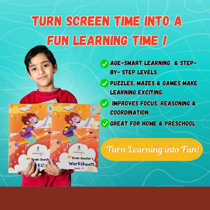 Brain Booster Worksheets For Kids 3 to 5 Age - Ambition Kids