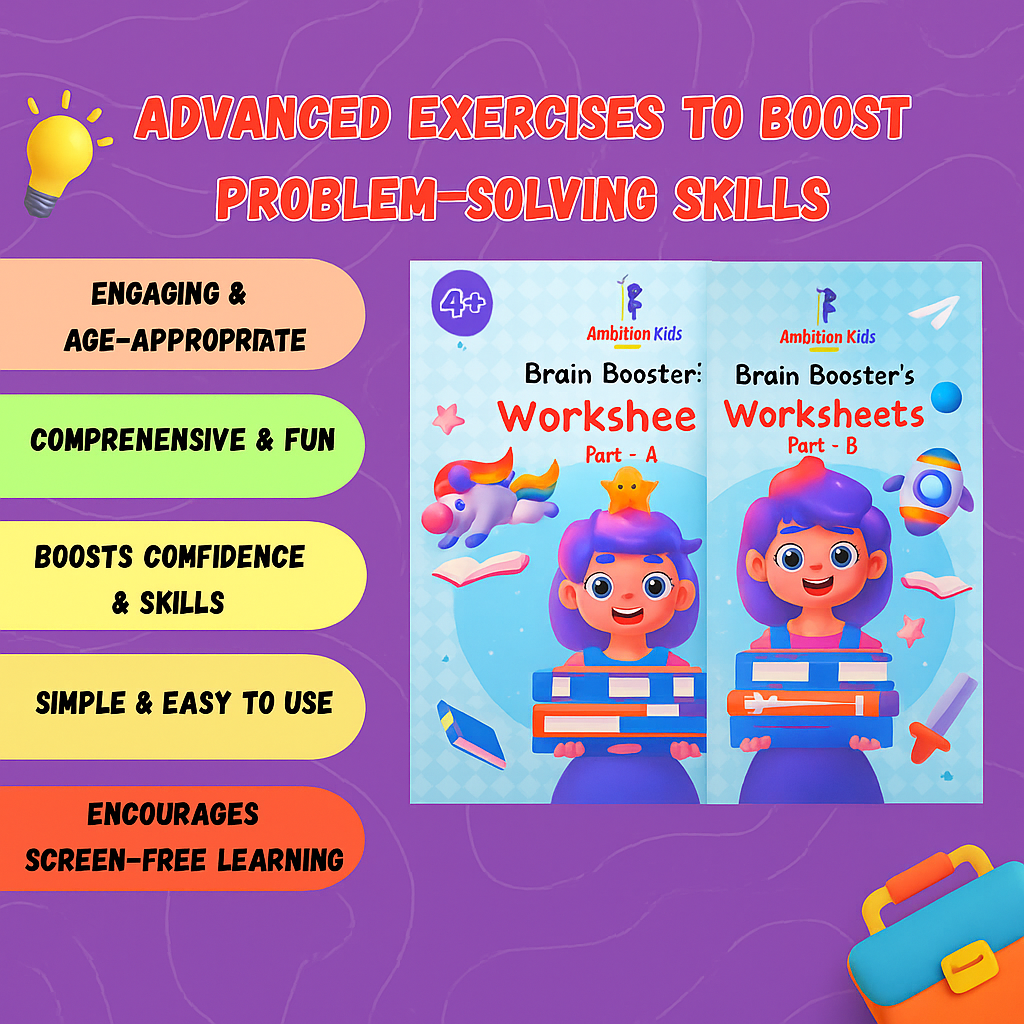 Age 4+ Brain Booster Worksheets (350+ Activities) - Ambition Kids