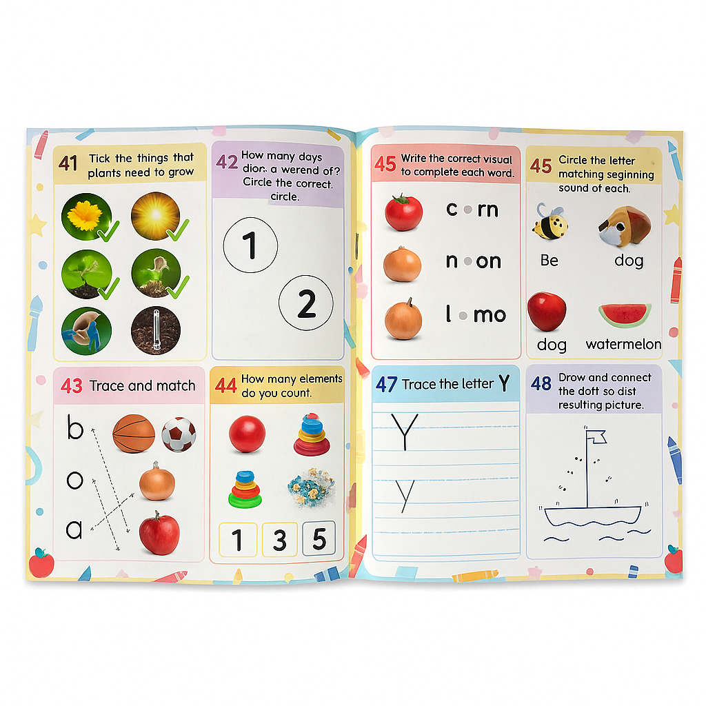 ✨ Nursery & Brain Booster Worksheets – 4-Book Set (Ages 3-4) - Ambition Kids