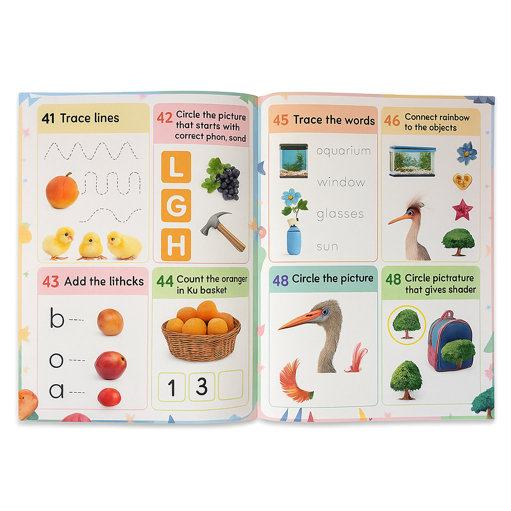 ✨ Nursery & Brain Booster Worksheets – 4-Book Set (Ages 3-4) - Ambition Kids