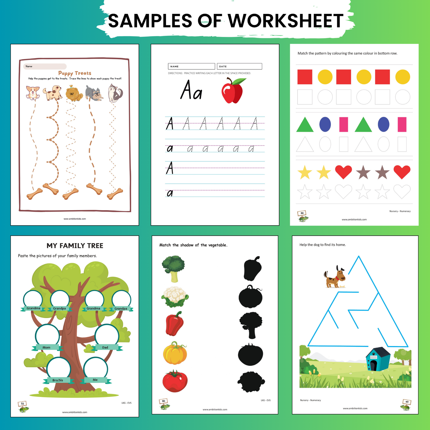 200+ Kids Worksheet Activities - Ambition Kids