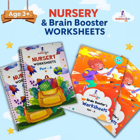 Preschool Kids Worksheet 2 Combo Collection - Buy 1 Get 1 Free - Ambition Kids