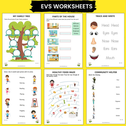 LKG Hard Copy Kids Worksheets - Ambition Kids