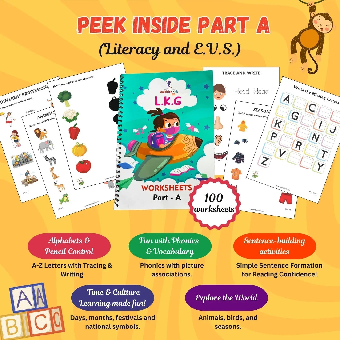 Preschool Kids Worksheets - Buy 1 Get 1 Free - Ambition Kids