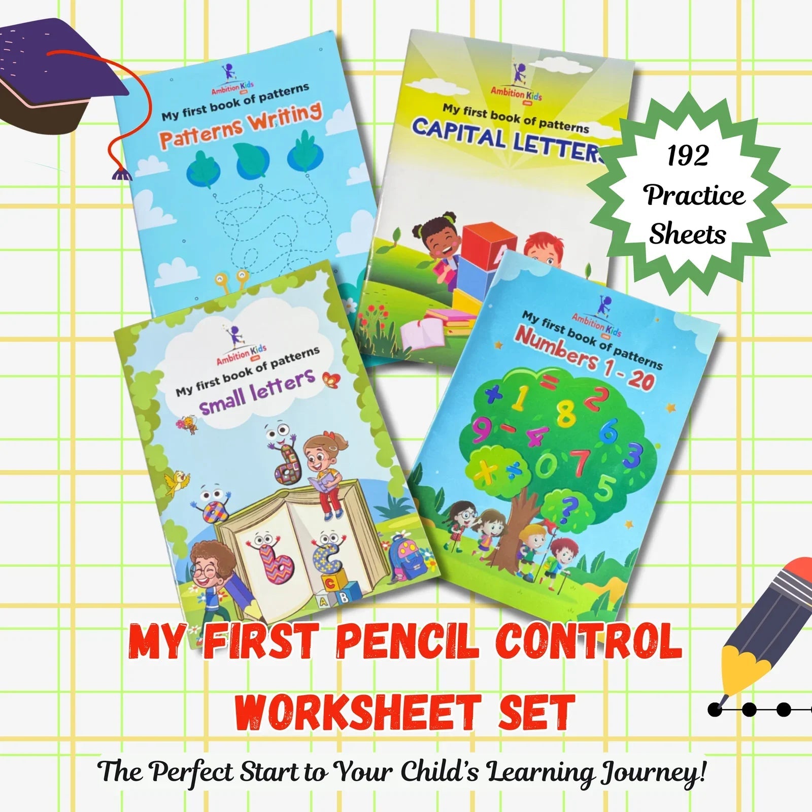My First Books of Patterns Pencil Control - Ambition Kids
