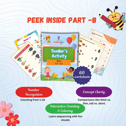 Toddlers 2.5-3.5 Years Kids Worksheets - Ambition Kids