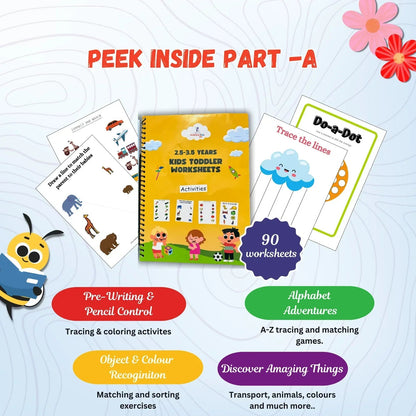 Toddlers 2.5-3.5 Years Kids Worksheets - Ambition Kids