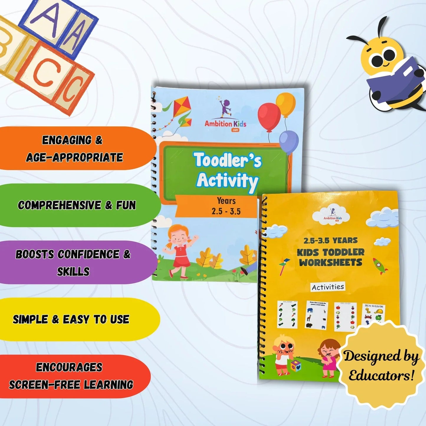 Toddlers 2.5-3.5 Years Kids Worksheets - Ambition Kids