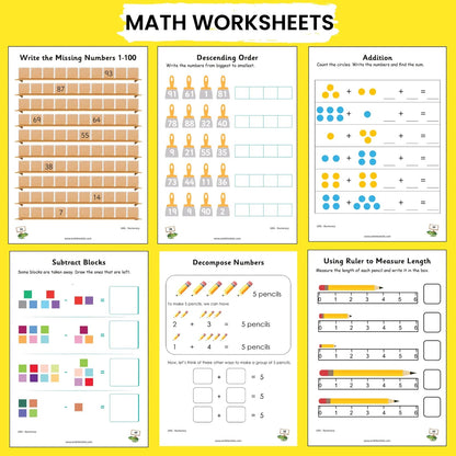UKG Hard Copy Kids Worksheets - Ambition Kids