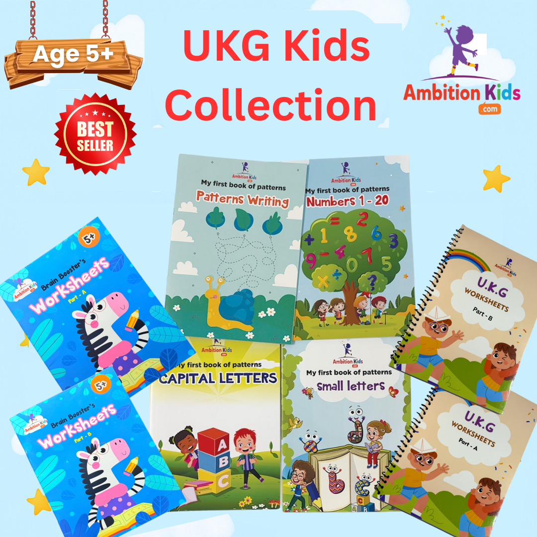 UKG & Brain Booster Combo + Patterns Pencil Control - Ambition Kids
