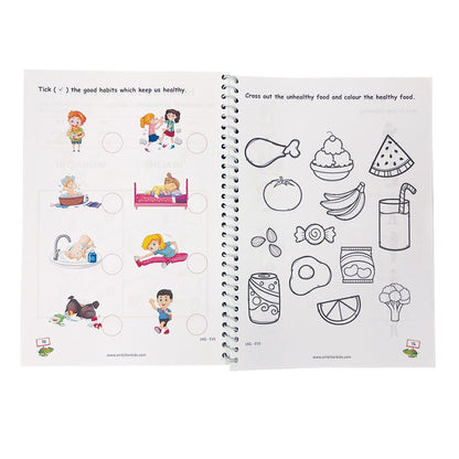Preschool Kids Worksheet & Brain Booster Combo + 200+ Worksheets - Ambition Kids