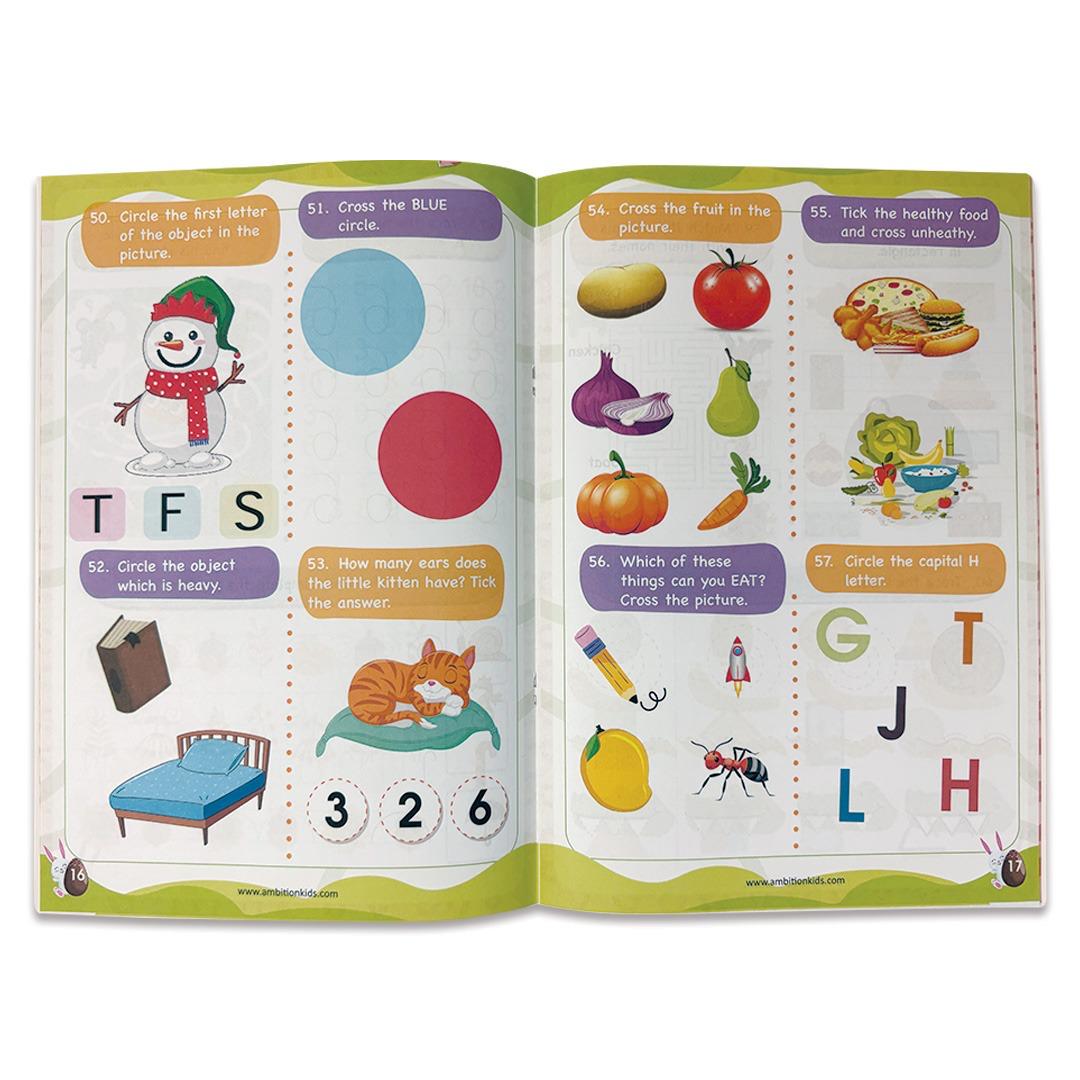 Nursery + Brain Booster + 200+ Worksheets (Ages 2–4) – 3-in-1 Pack - Ambition Kids