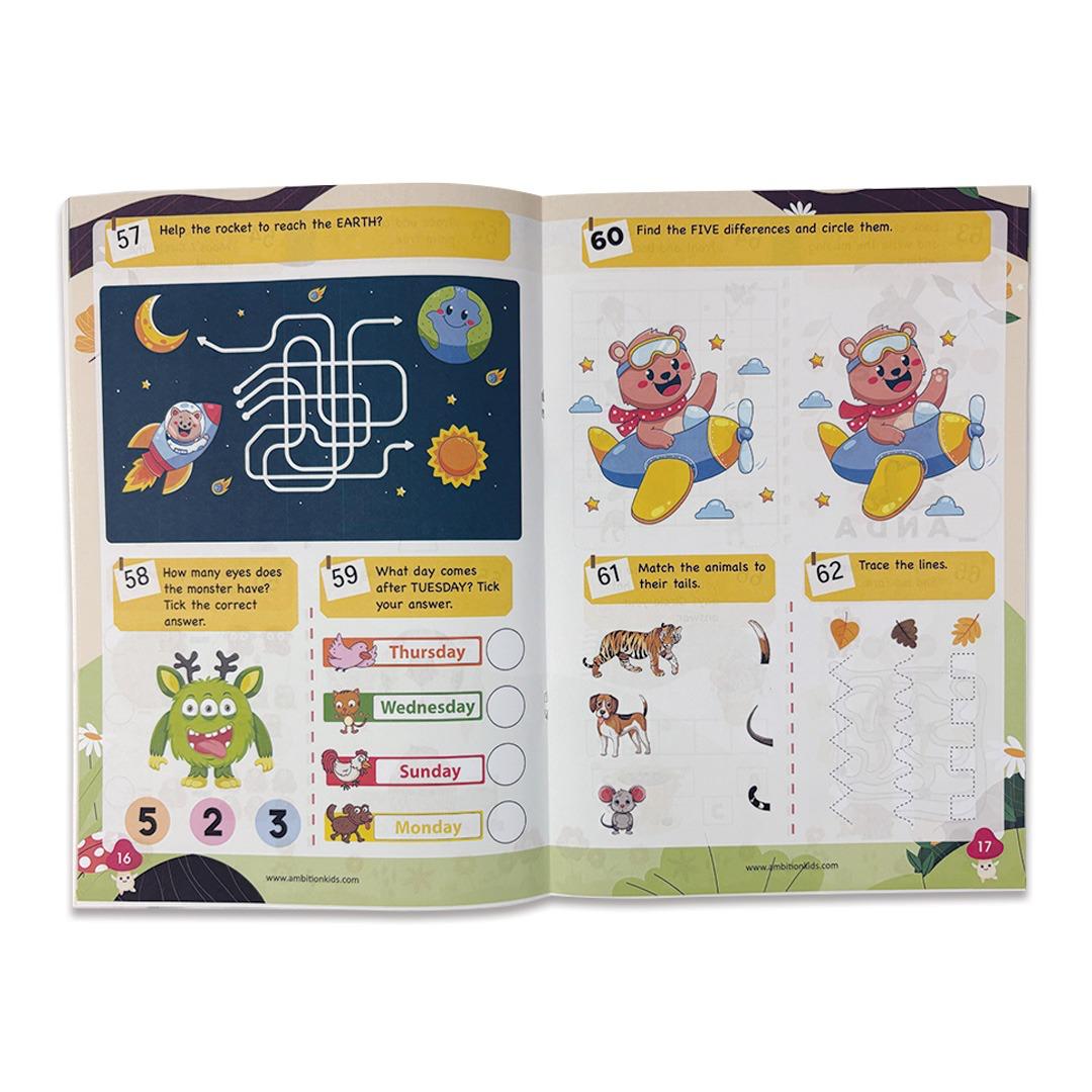 ✨ LKG & Brain Booster Worksheets – 4-Book Set (Ages 4–5) - Ambition Kids