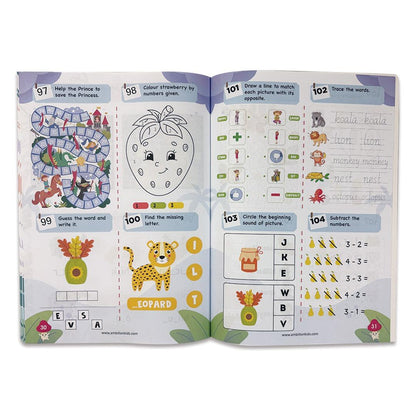 ✨ LKG & Brain Booster Worksheets – 4-Book Set (Ages 4–5) - Ambition Kids