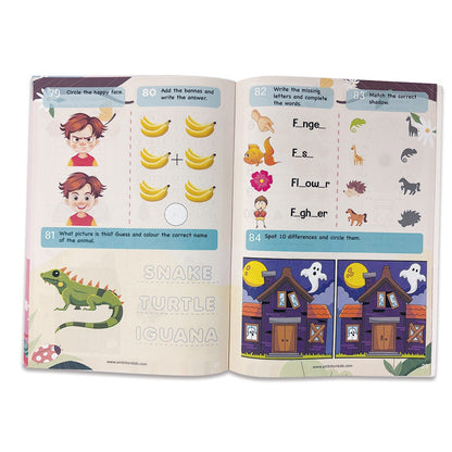 UKG & Brain Booster Worksheets – 4-Book Set (Ages 5–7)  ✅ - Ambition Kids