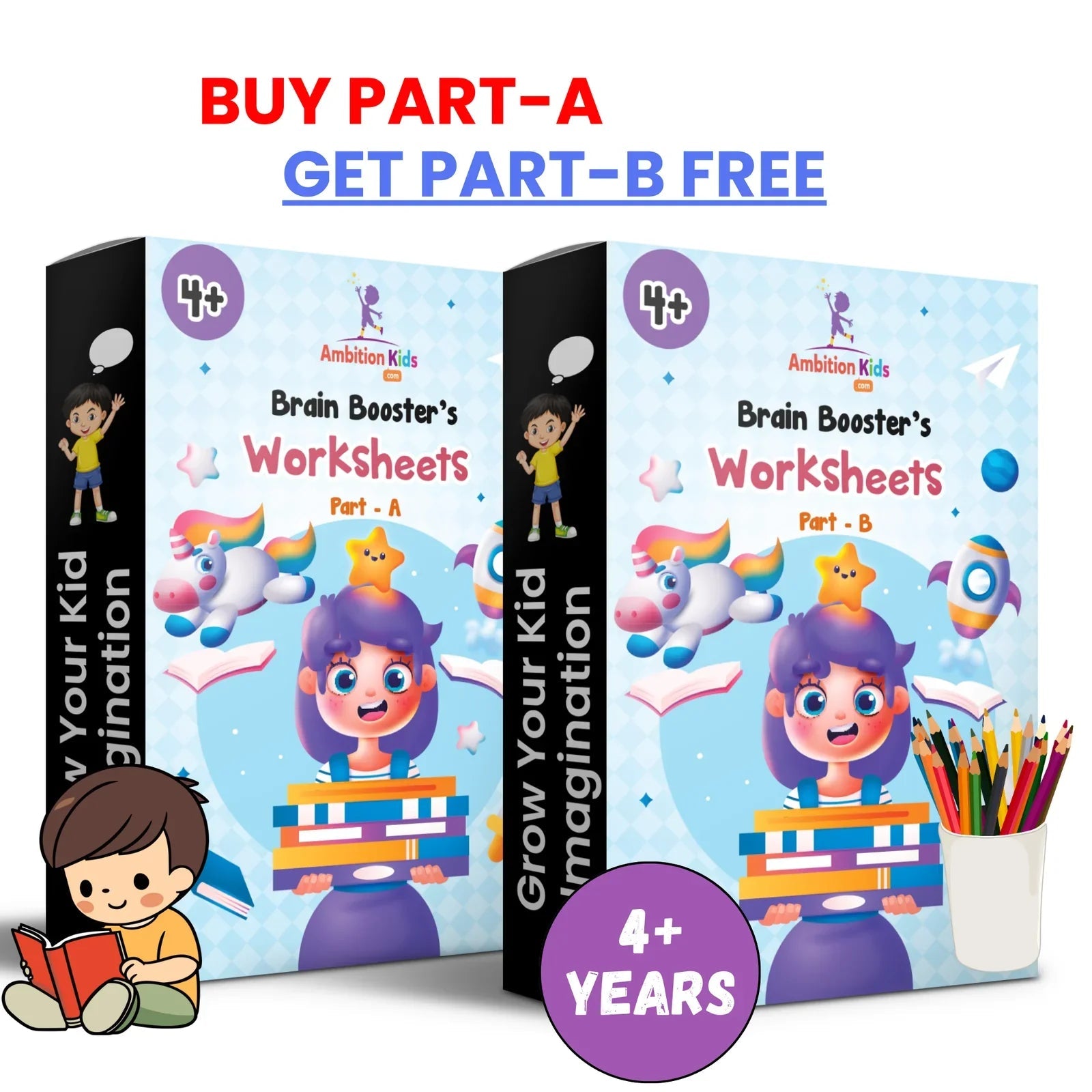 Brain Booster Worksheets For Kids 3 to 5 Age - Ambition Kids