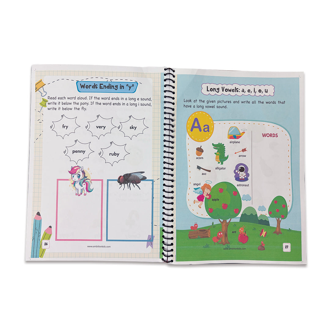 Phonics 4-Book Set – Vowels, A–Z Sounds, Blends & Word Families - Ambition Kids