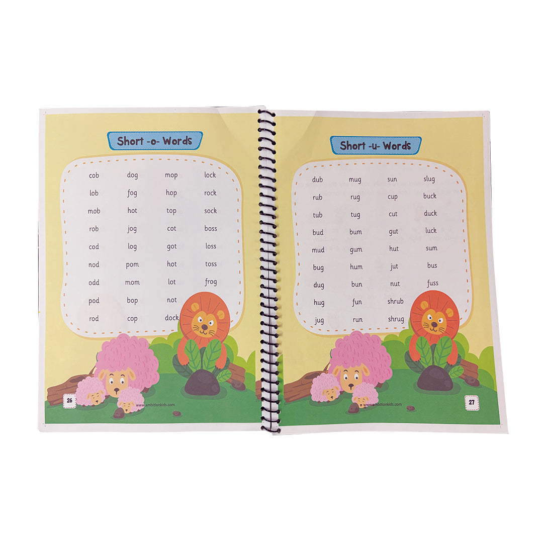 Phonics 4-Book Set – Vowels, A–Z Sounds, Blends & Word Families - Ambition Kids