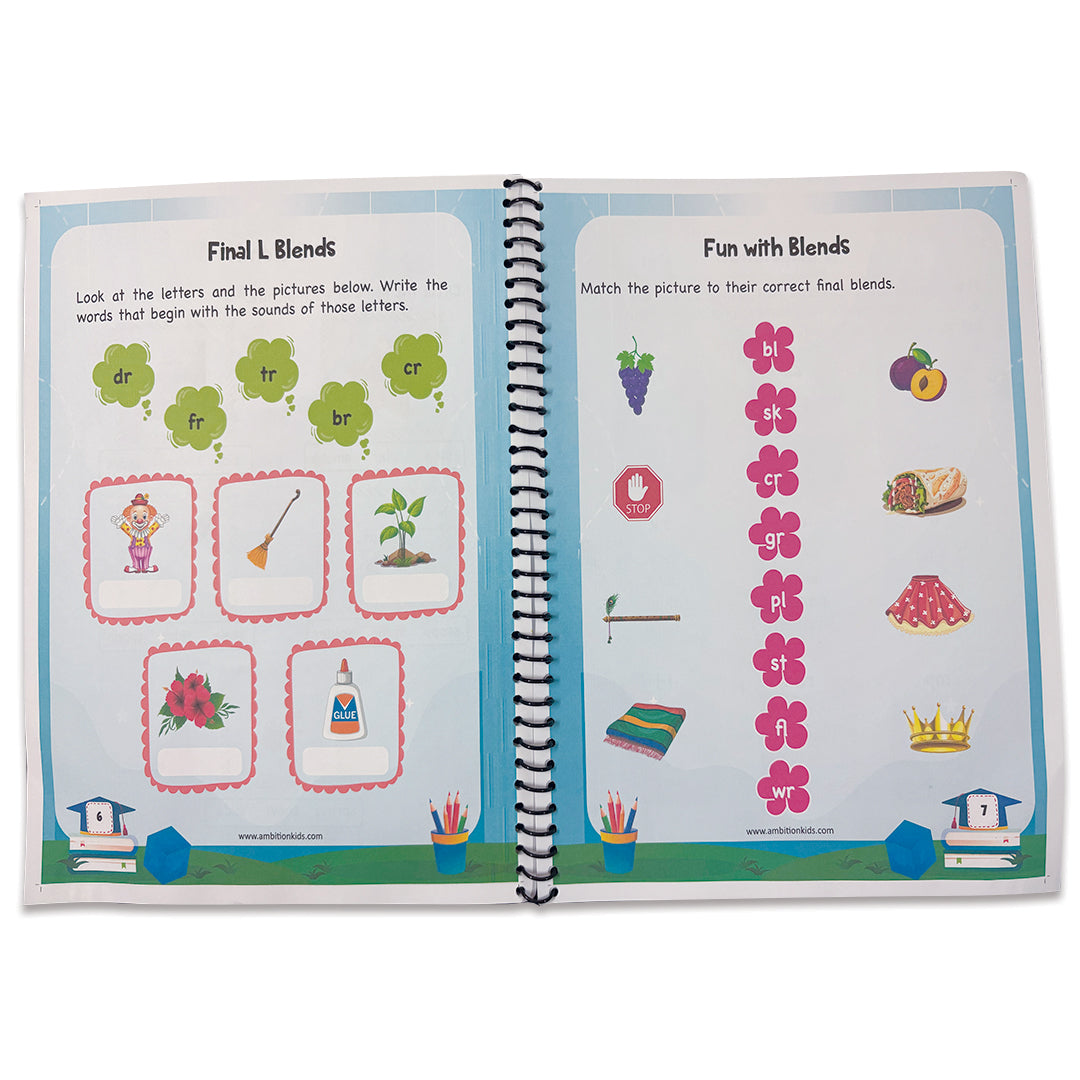 Phonics 4-Book Set – Vowels, A–Z Sounds, Blends & Word Families - Ambition Kids