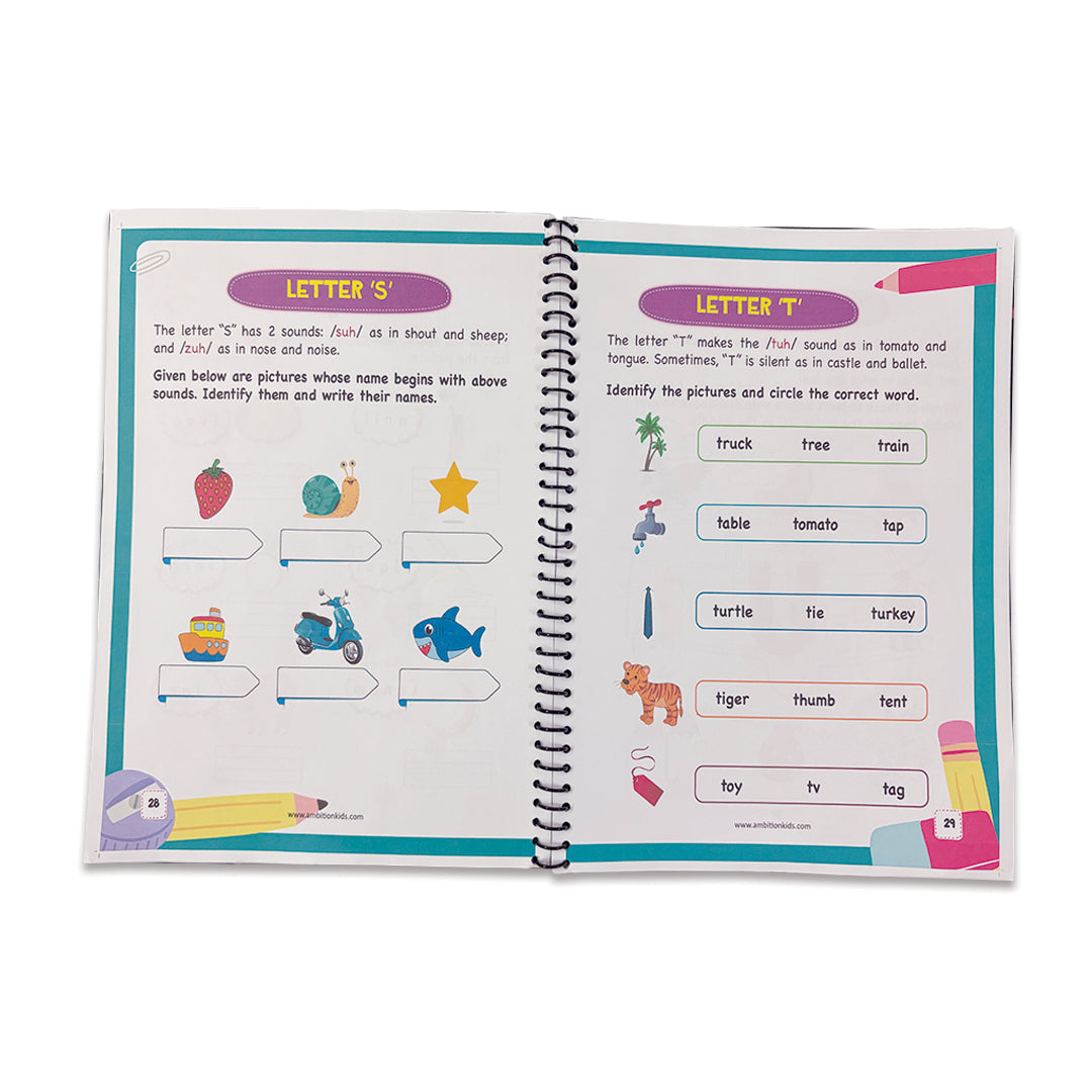 Phonics 4-Book Set – Vowels, A–Z Sounds, Blends & Word Families - Ambition Kids